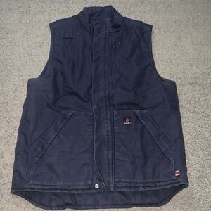 Forge FR Work Vest Mens Flame Resistant Navy Blue Size XL